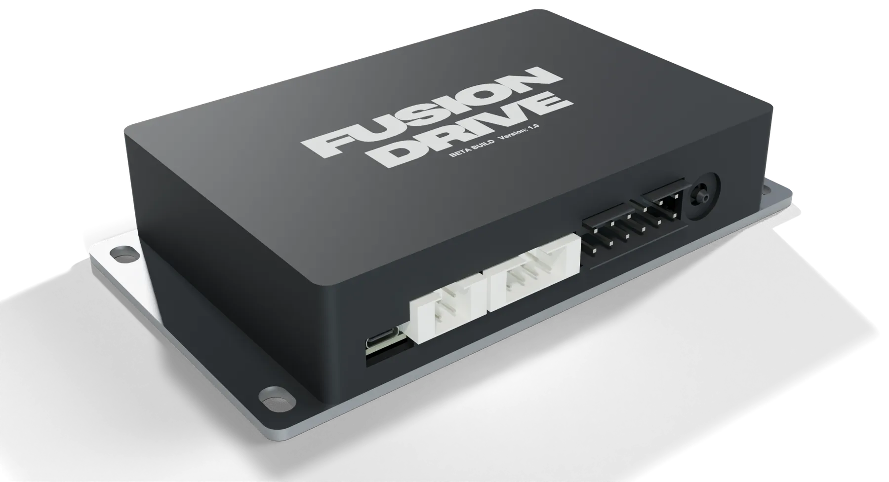 FusionDrive controller, three-quarter view showing the connector face