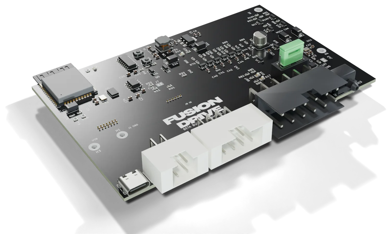 Inside FusionDrive: wireless, dual CAN, boost sensor, power and the connector face